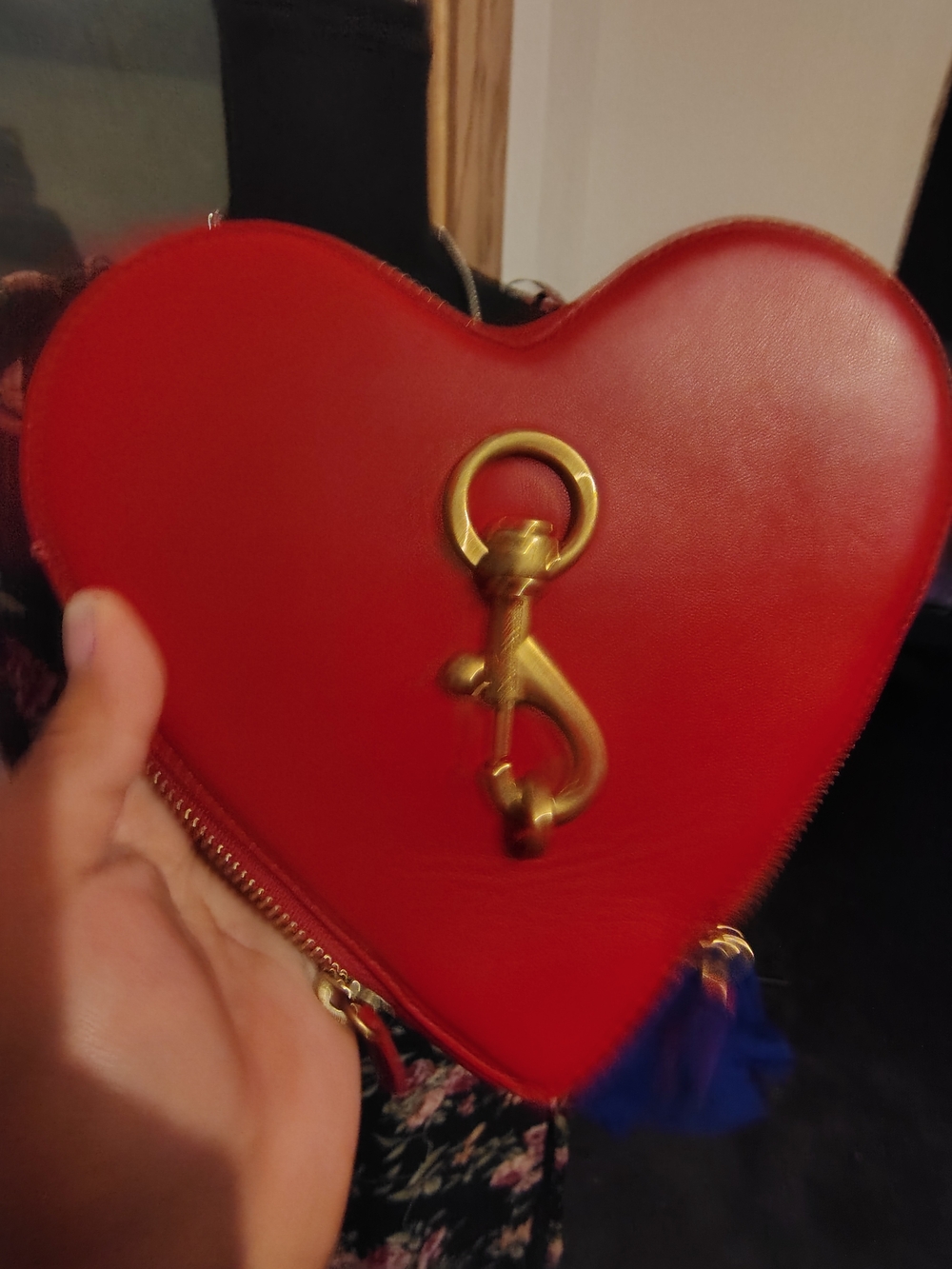 Rebecca Minkoff Red Heart Crossbody with Gold Hardware - Picture 2 of 4